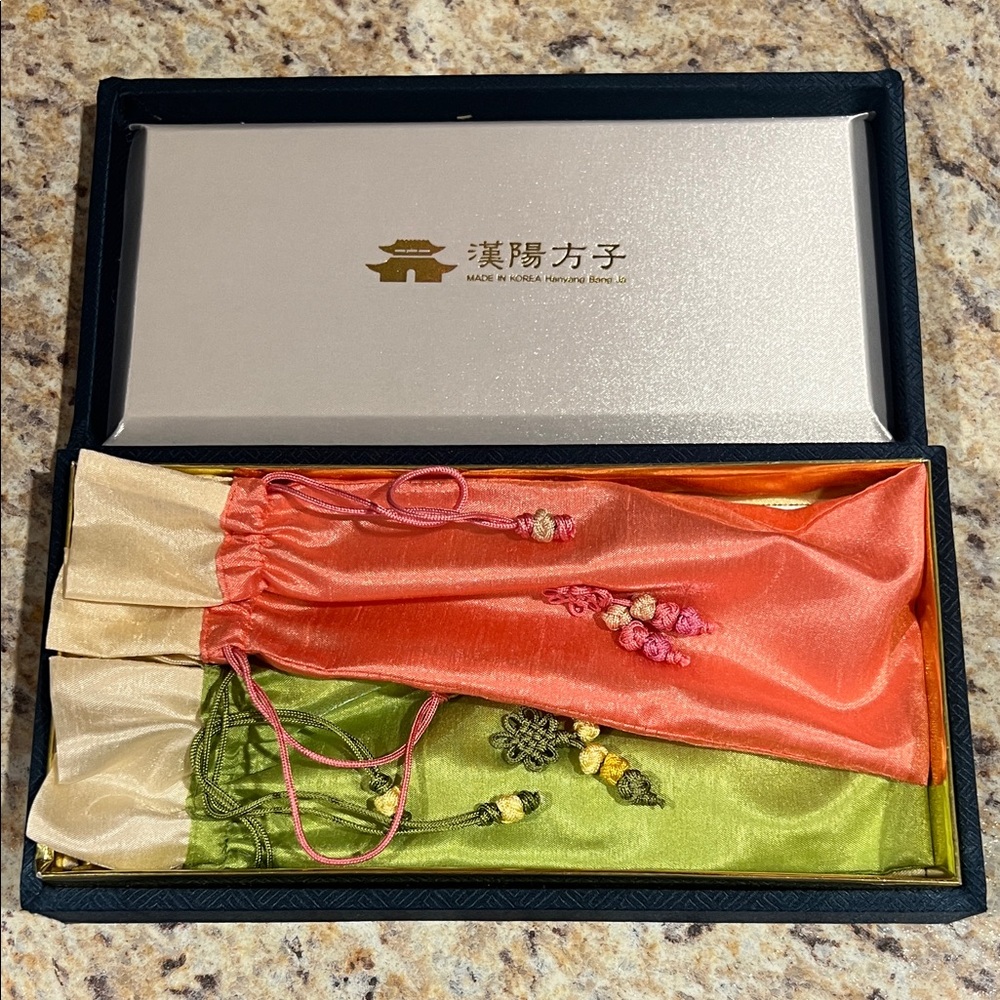 Authentic Korean Bronzeware Chopsticks and Spoons Hanyang Bang Ja Like new